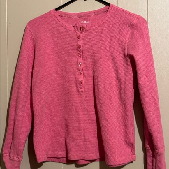 Lot of 2 L.L. BEAN W MED. Plaid Flannel Fleece Lined But Down & Waffle knittop - Picture 8 of 13